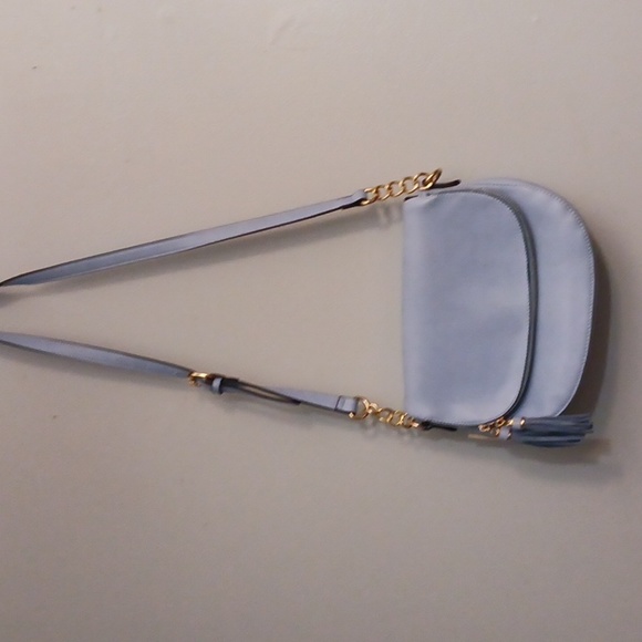 Isabelle size small women's crossbody bag in light blue. - Picture 4 of 17